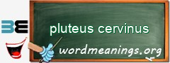 WordMeaning blackboard for pluteus cervinus